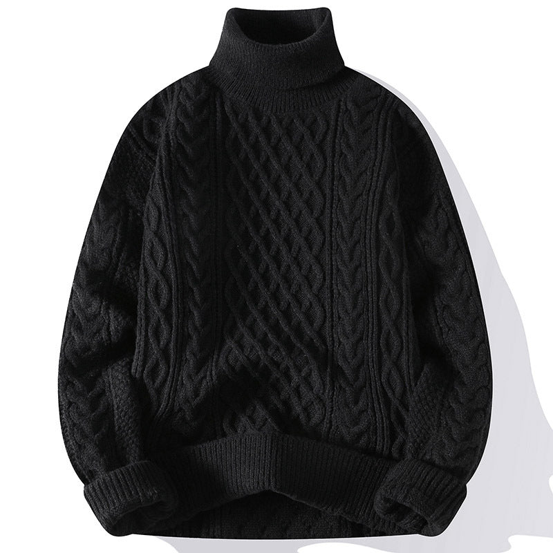 Andrew Pull Homme à Col Roulé – Maille Épaisse Chaude avec Style Classique et Confort Durable