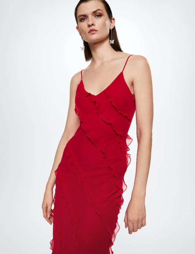 Robe Longue Femme Ashtine – Robe d’Été Légère à Volants avec Jupe à Étages & Look de Plage