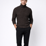 Riche Pull Homme Col Roulé Ajusté
