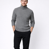 Riche Pull Homme Col Roulé Ajusté