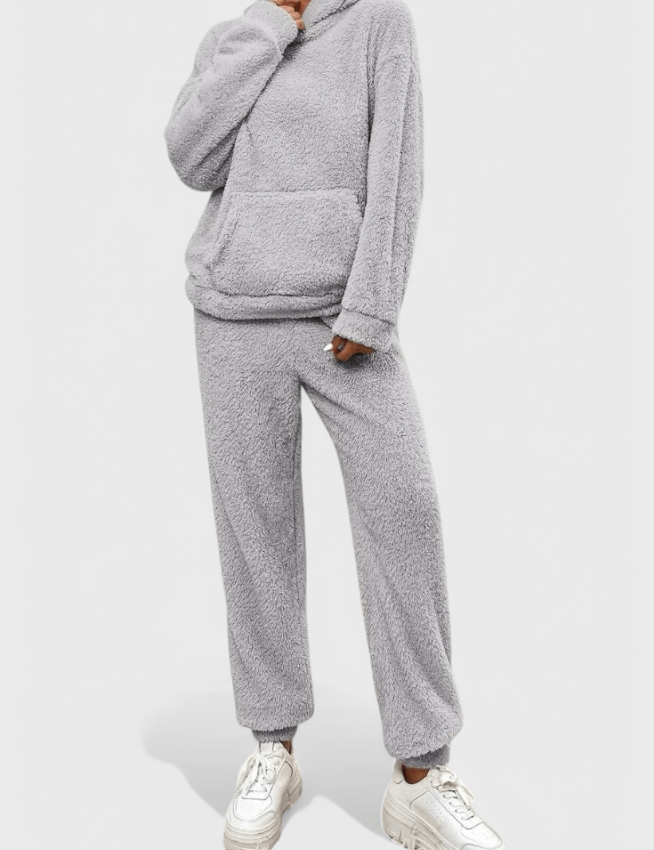 Lucienne - Ensemble sweat à capuche en peluche & pantalon
