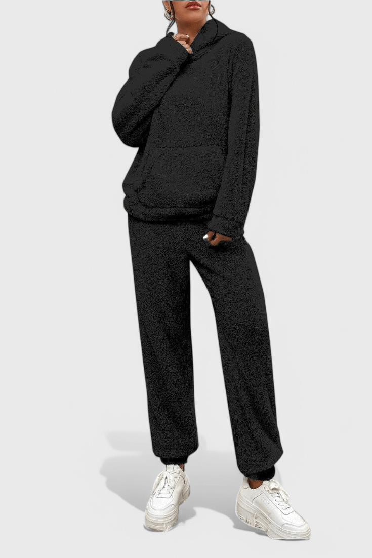Lucienne - Ensemble sweat à capuche en peluche & pantalon