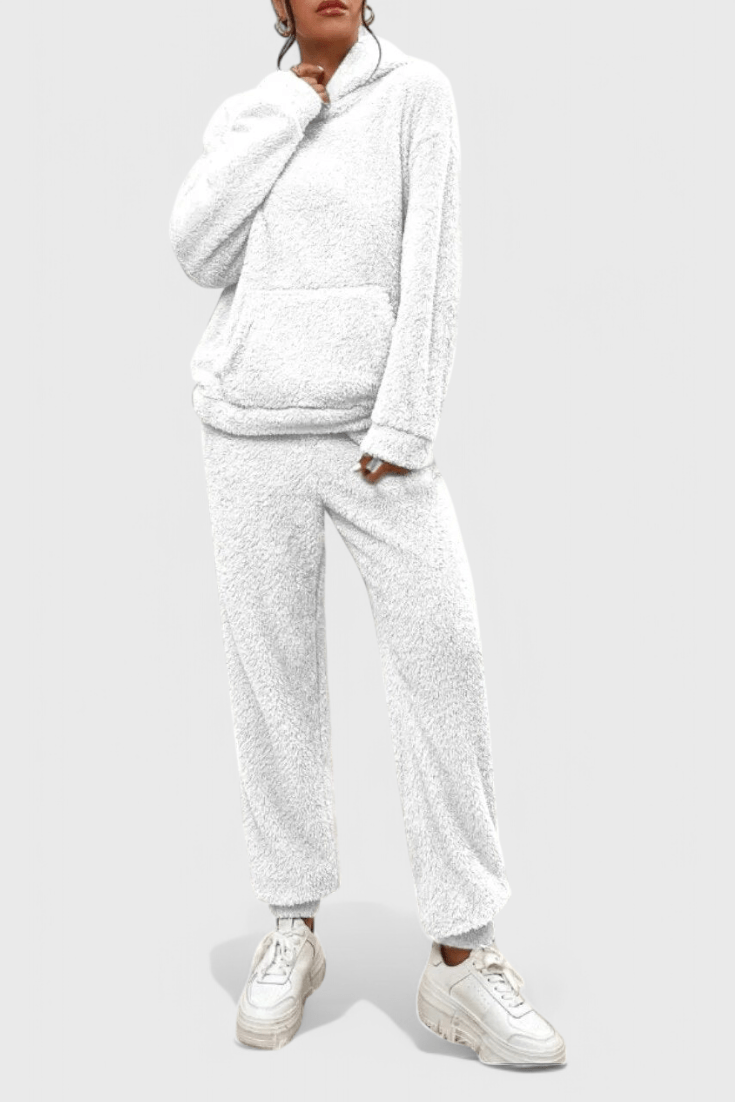 Lucienne - Ensemble sweat à capuche en peluche & pantalon