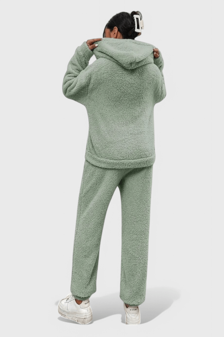 Lucienne - Ensemble sweat à capuche en peluche & pantalon