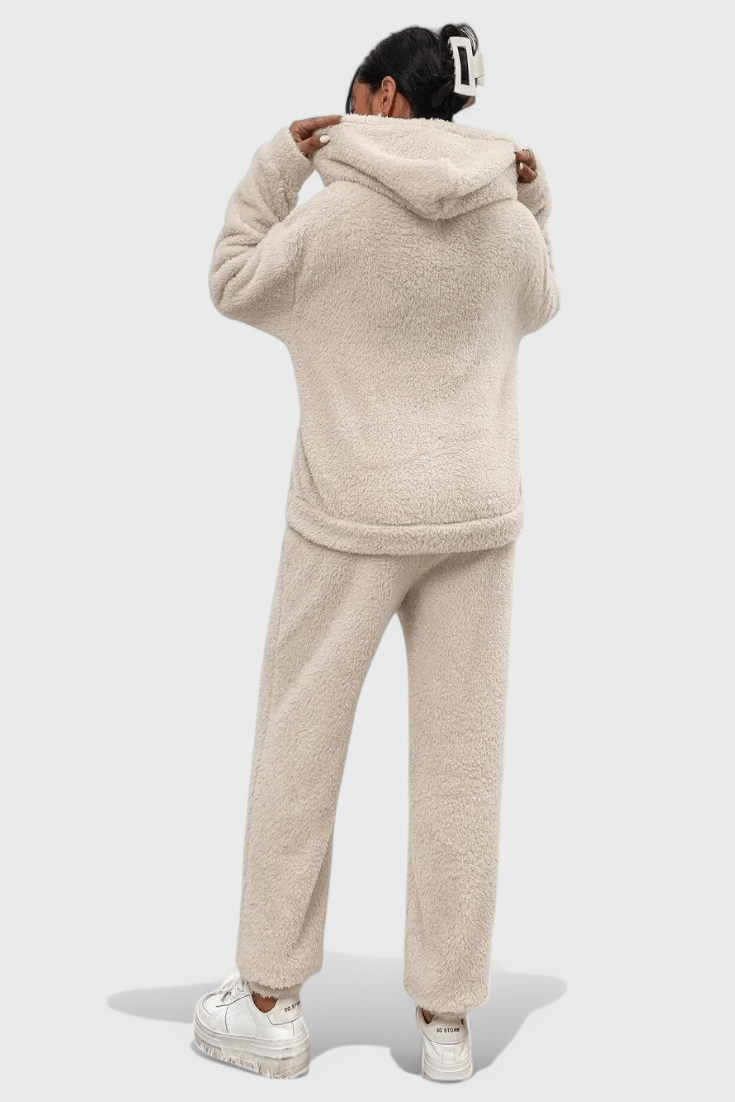 Lucienne - Ensemble sweat à capuche en peluche & pantalon