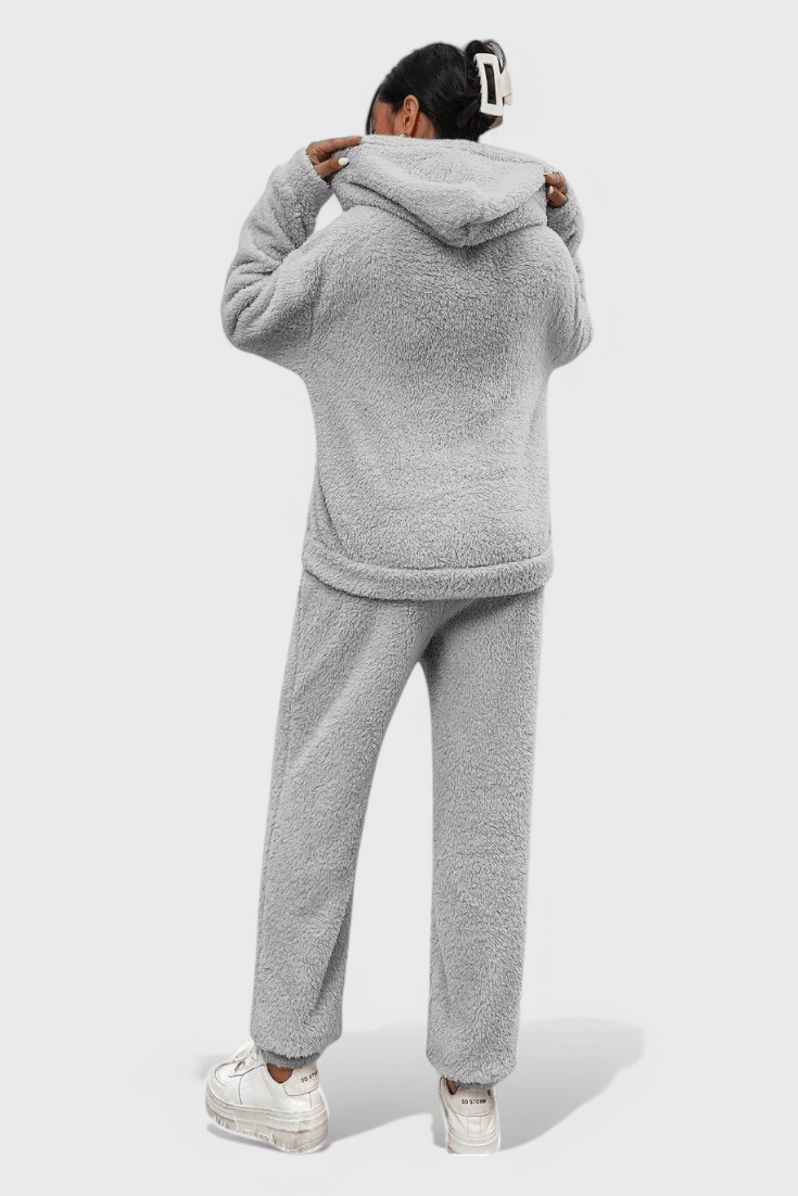 Lucienne - Ensemble sweat à capuche en peluche & pantalon