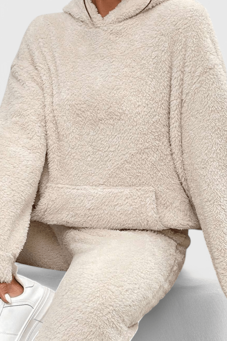 Lucienne - Ensemble sweat à capuche en peluche & pantalon