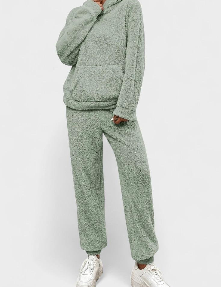 Lucienne - Ensemble sweat à capuche en peluche & pantalon