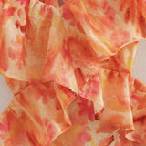 Robe d’Été Femme Eris – Robe à Volants avec Lacets, Détails Découpés & Imprimé Fleuri