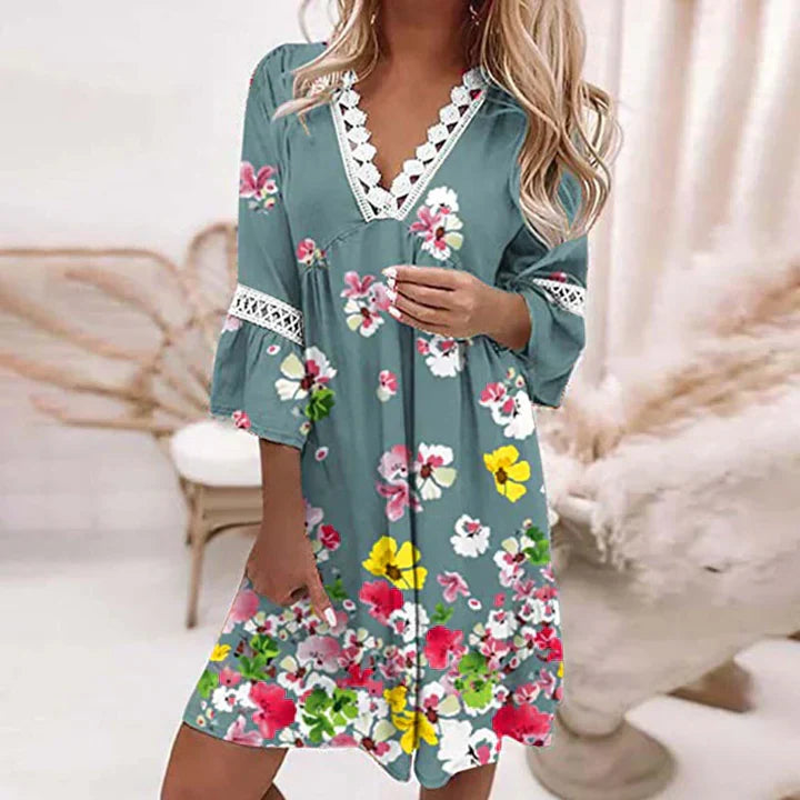 Robe d’Été Cassandra – Légèreté Florale et Élégance Décontractée