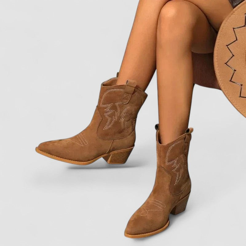 Daphné - Bottines western brodées