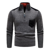 Tristan Pull Laine Homme Demi-Zip – Pullover Élégant avec Poche Poitrine & Coupe Confort