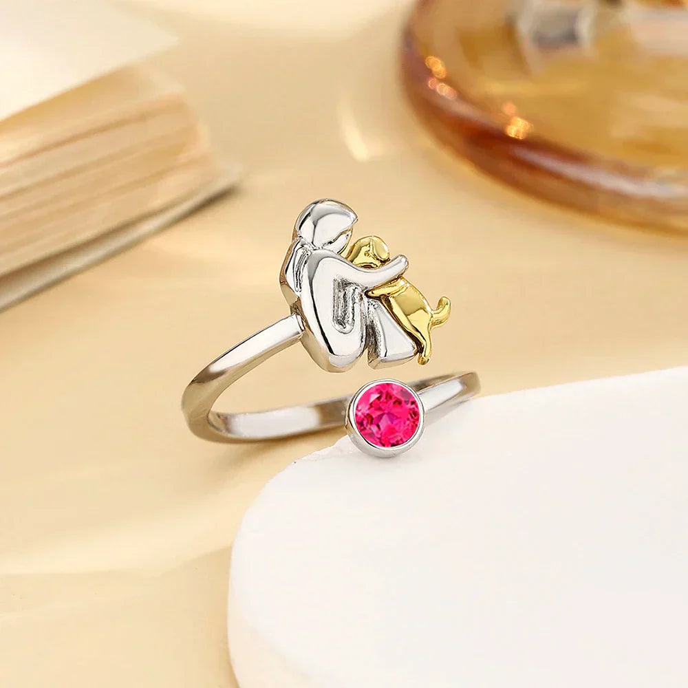 Rose™ | Bague avec Icône de Chien