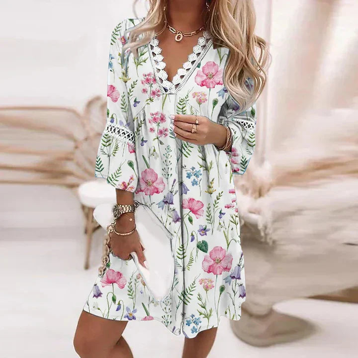 Robe d’Été Cassandra – Légèreté Florale et Élégance Décontractée