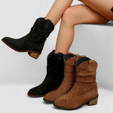 Cléo - Bottines western à tige froncée