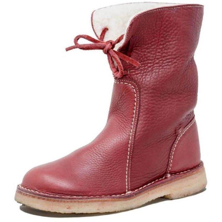 Emersyn Bottes Chauffantes Femme – Cuir Imperméable avec Doublure en Laine & Confort Hivernal