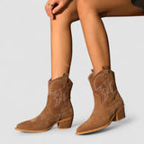 Daphné - Bottines western brodées