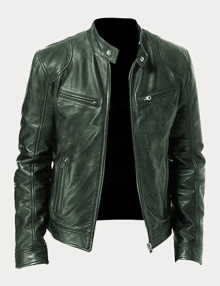 Mito Veste Biker Homme en Similicuir Vegan – Coupe Décontractée & Style Street Moderne
