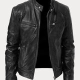 Mito Veste Biker Homme en Similicuir Vegan – Coupe Décontractée & Style Street Moderne