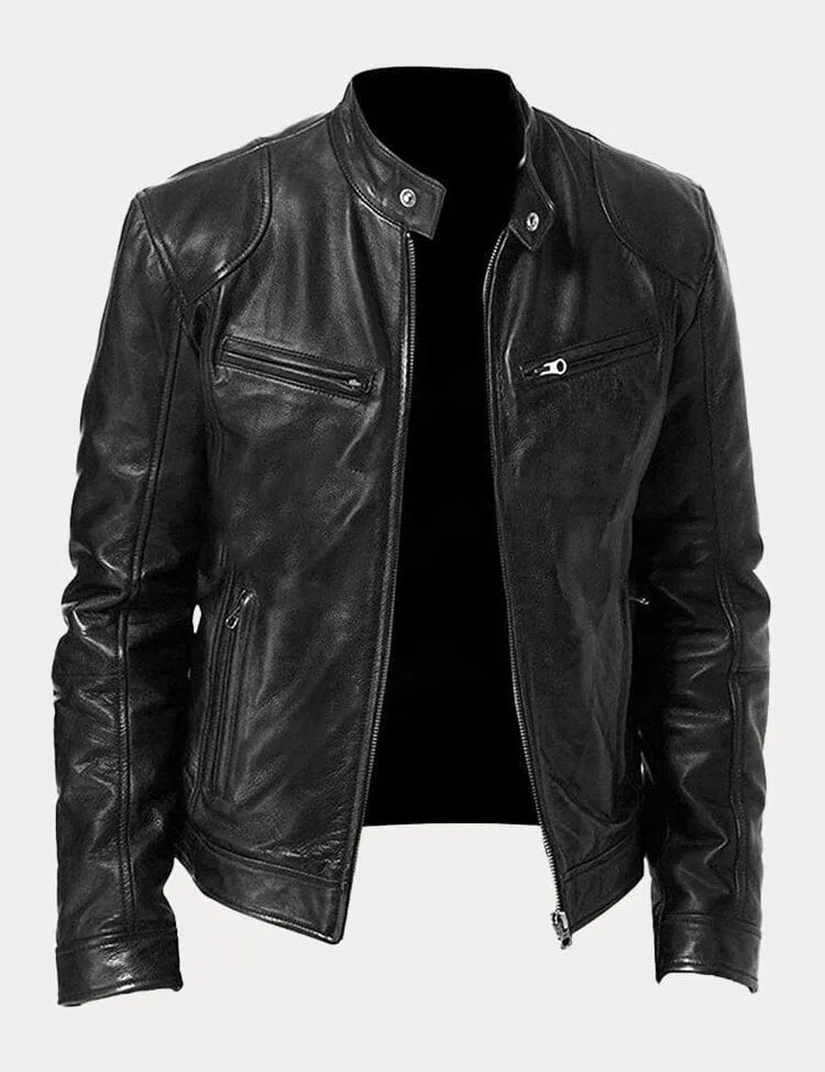 Mito Veste Biker Homme en Similicuir Vegan – Coupe Décontractée & Style Street Moderne