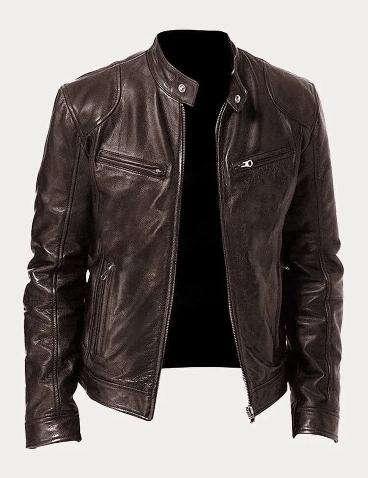 Mito Veste Biker Homme en Similicuir Vegan – Coupe Décontractée & Style Street Moderne