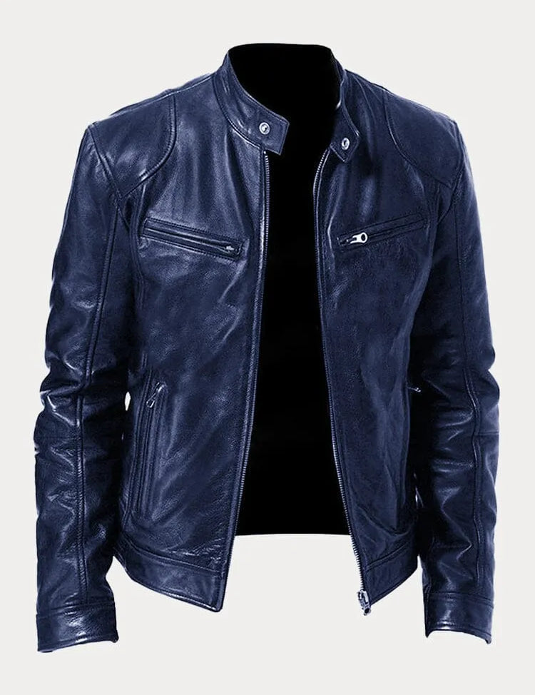 Mito Veste Biker Homme en Similicuir Vegan – Coupe Décontractée & Style Street Moderne