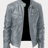 Mito Veste Biker Homme en Similicuir Vegan – Coupe Décontractée & Style Street Moderne