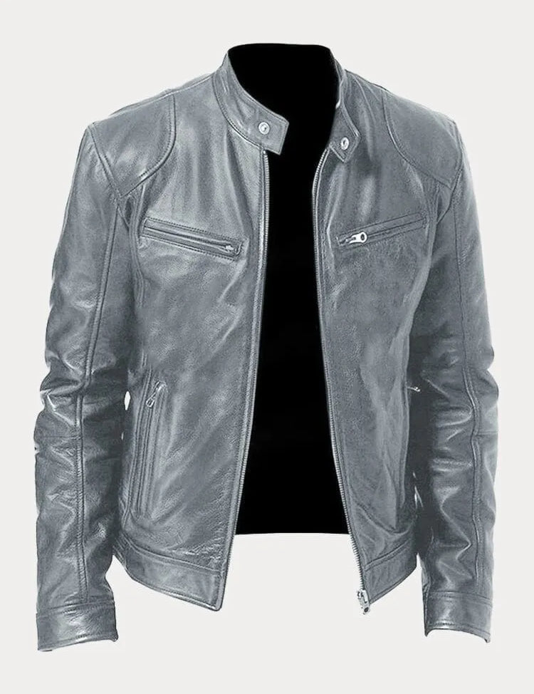 Mito Veste Biker Homme en Similicuir Vegan – Coupe Décontractée & Style Street Moderne