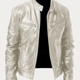 Mito Veste Biker Homme en Similicuir Vegan – Coupe Décontractée & Style Street Moderne