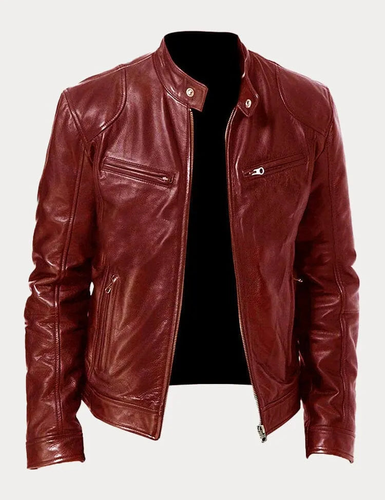 Mito Veste Biker Homme en Similicuir Vegan – Coupe Décontractée & Style Street Moderne