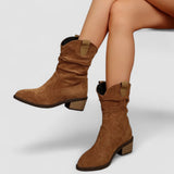 Cléo - Bottines western à tige froncée