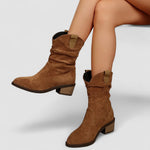 Cléo - Bottines western à tige froncée