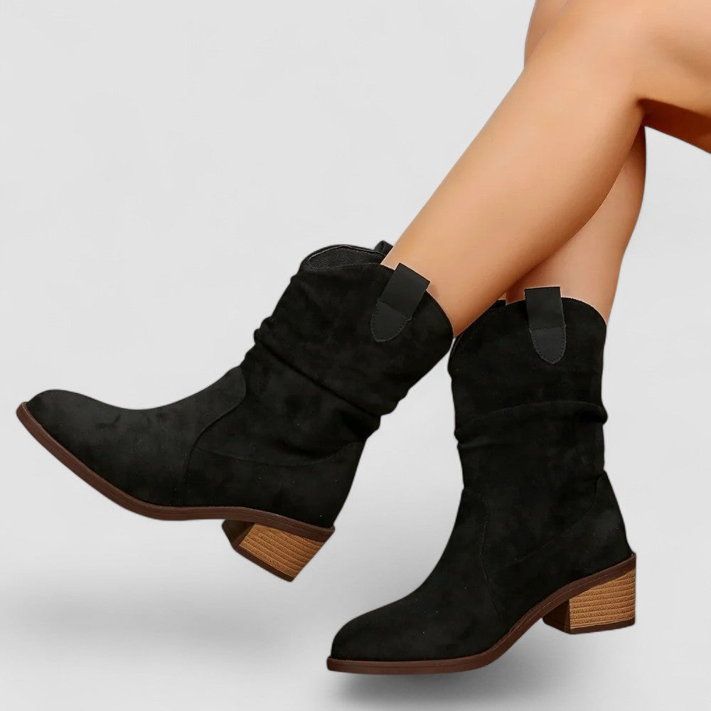 Cléo - Bottines western à tige froncée