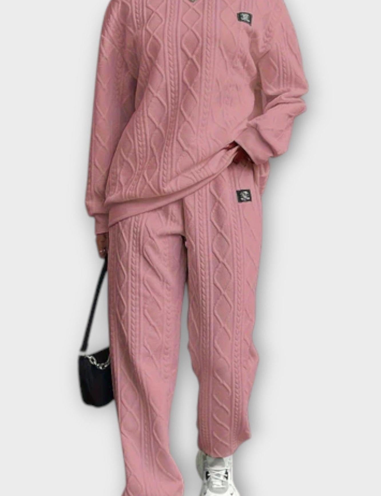 Georgine - Ensemble pull torsadé & pantalon