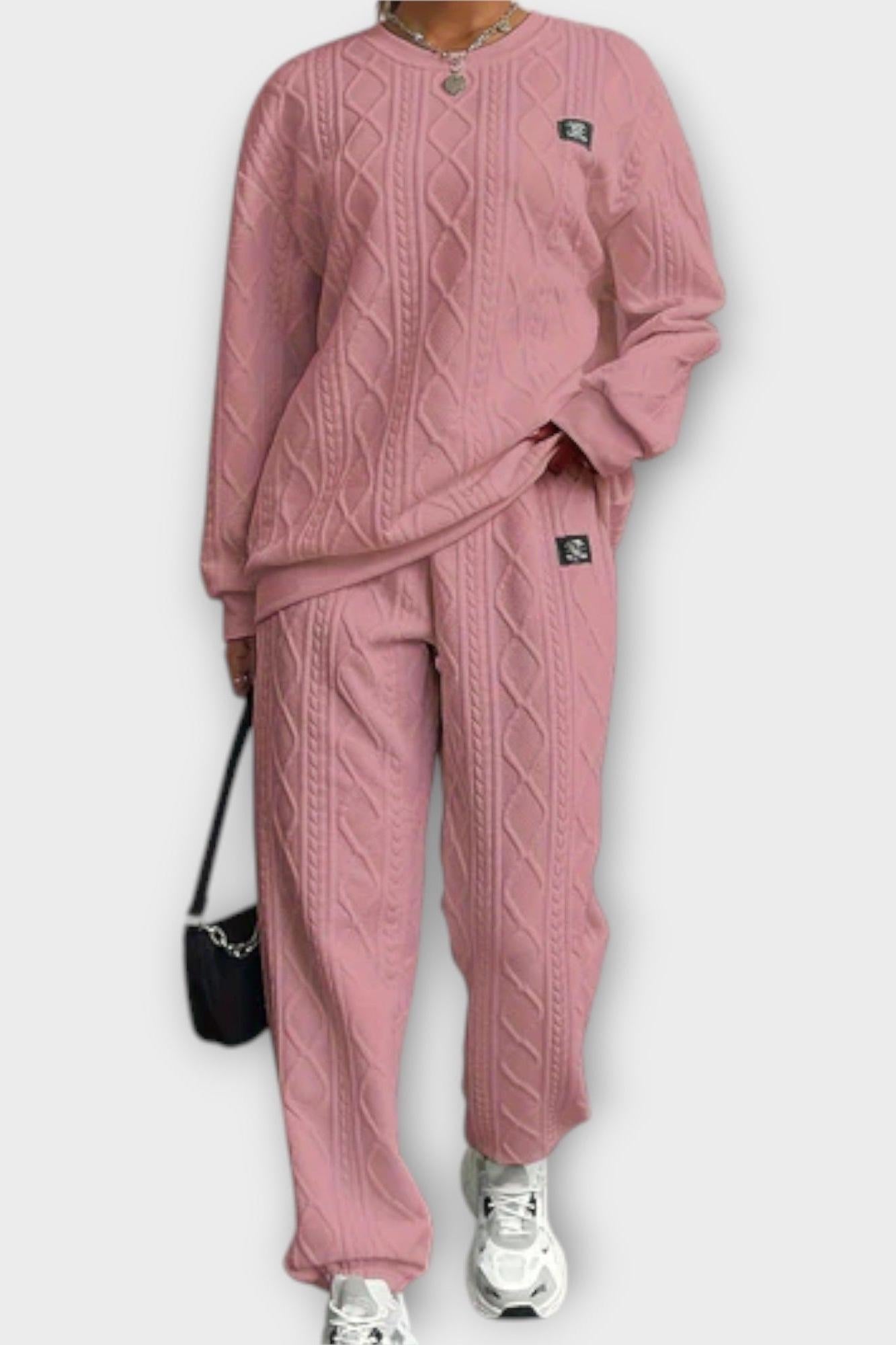 Georgine - Ensemble pull torsadé & pantalon