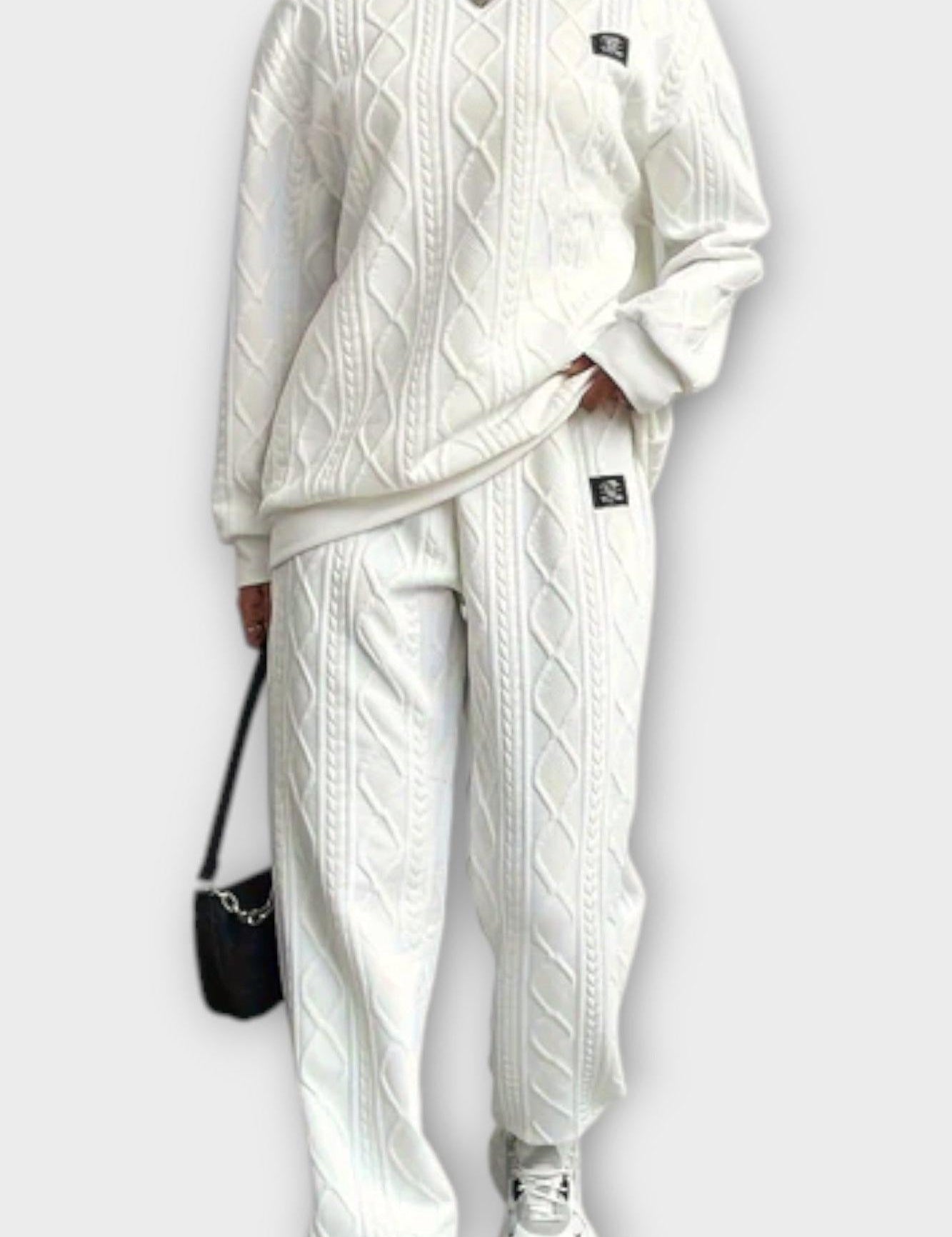 Georgine - Ensemble pull torsadé & pantalon