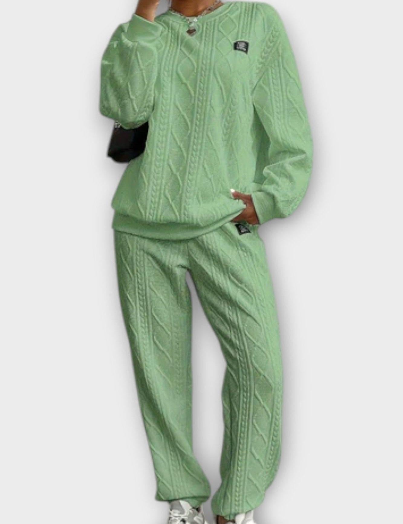 Georgine - Ensemble pull torsadé & pantalon