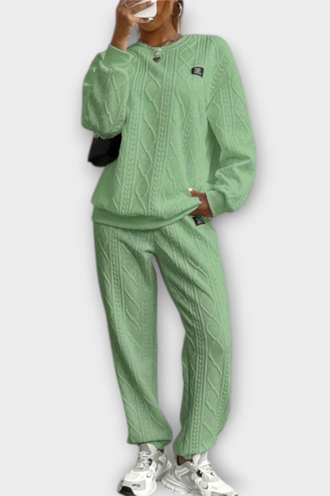 Georgine - Ensemble pull torsadé & pantalon