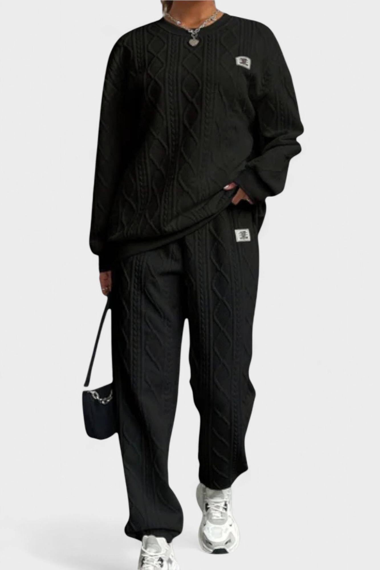 Georgine - Ensemble pull torsadé & pantalon