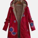 Sage – Veste Sherpa avec motif tribal