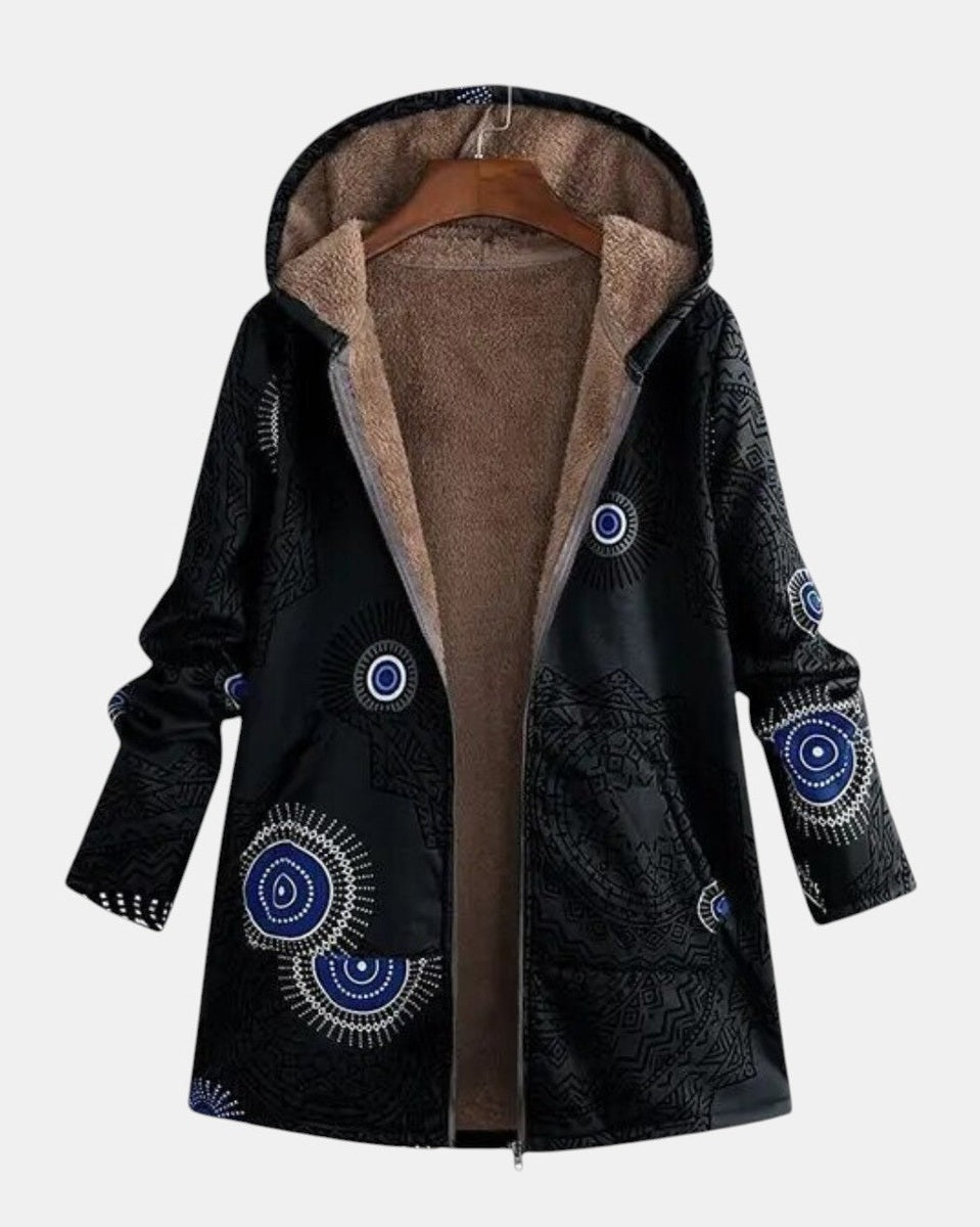 Sage - Veste Sherpa avec motif tribal - vue d'ensemble