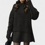 Alberte - Ensemble pull en maille long & jupe