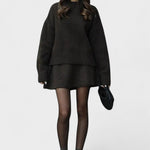 Alberte - Ensemble pull en maille long & jupe