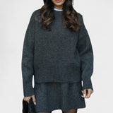 Alberte - Ensemble pull en maille long & jupe
