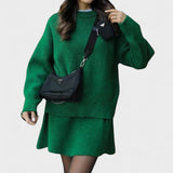 Alberte - Ensemble pull en maille long & jupe