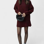 Alberte - Ensemble pull en maille long & jupe