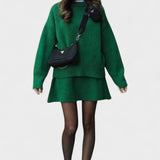 Alberte - Ensemble pull en maille long & jupe