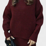 Alberte - Ensemble pull en maille long & jupe