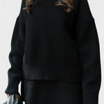 Alberte - Ensemble pull en maille long & jupe