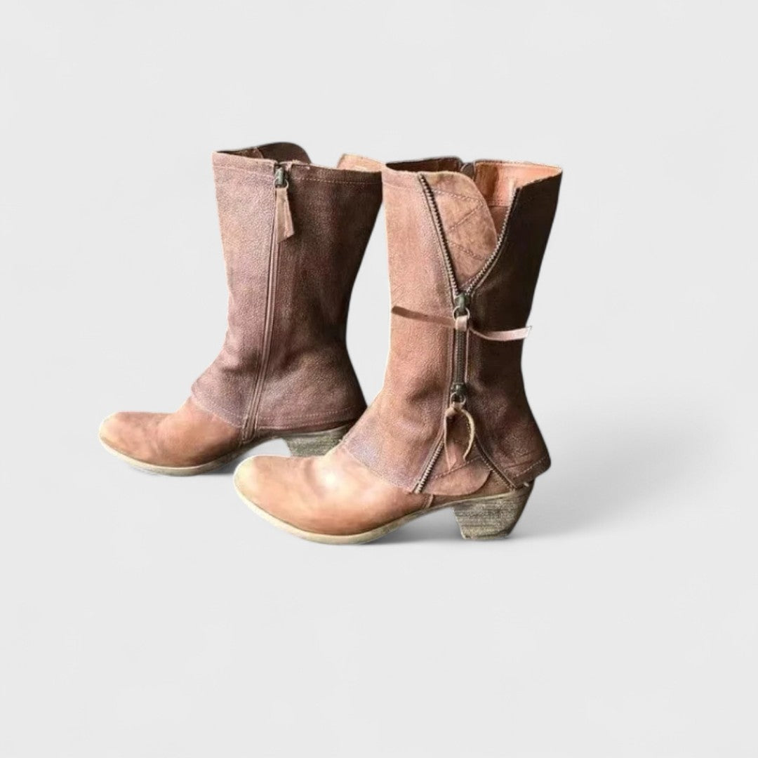 Amandine - Bottines vintage mi-mollet